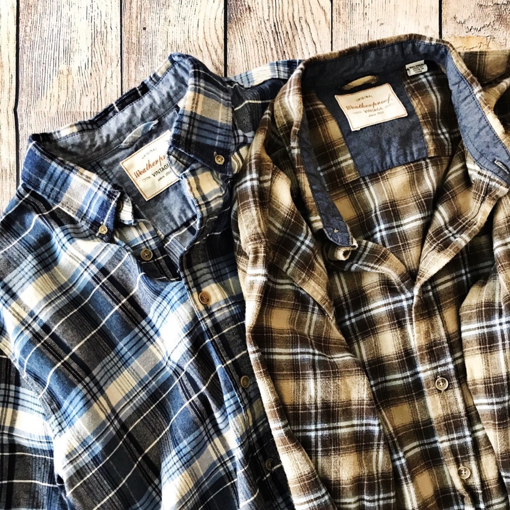 Weatherproof Vintage | Two Flannel Button Downs